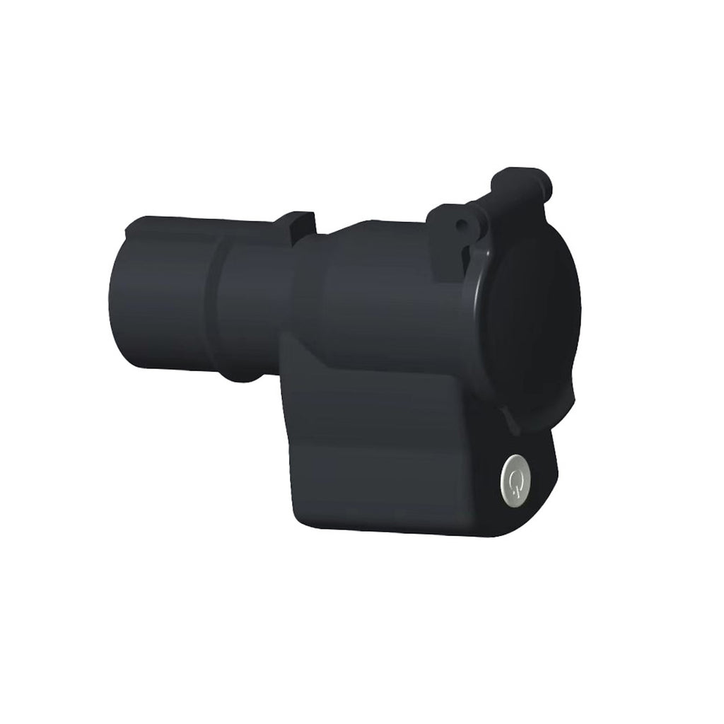 HENDO T7PS Wireless Trailer Light Transmitter – 7-Pin Round Plug Adapter for Wireless Trailer Light Kits, Plug-and-Play Tow Signal Transmitter