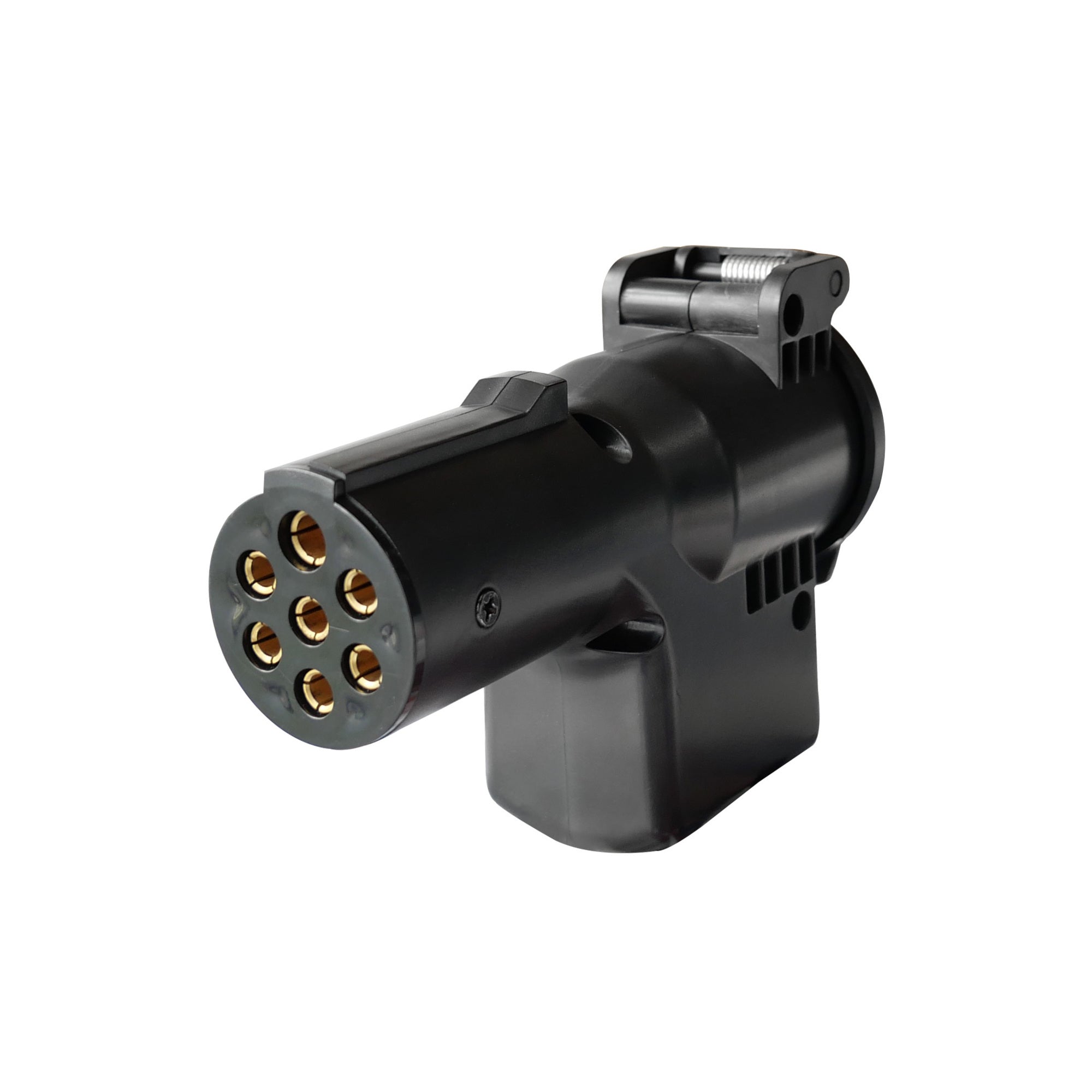HENDO T7PS Wireless Trailer Light Transmitter – 7-Pin Round Plug Adapter for Wireless Trailer Light Kits, Plug-and-Play Tow Signal Transmitter