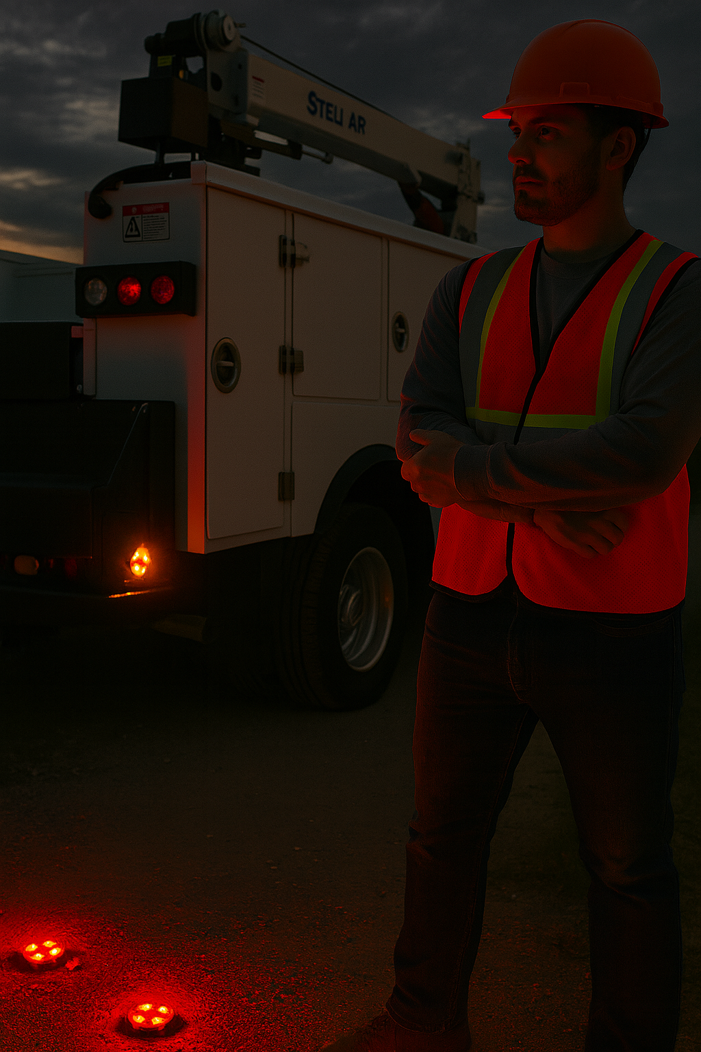 Emergency Roadside Traffic Director Beacons – High-Visibility RED LED Strobe Light 3 Pack