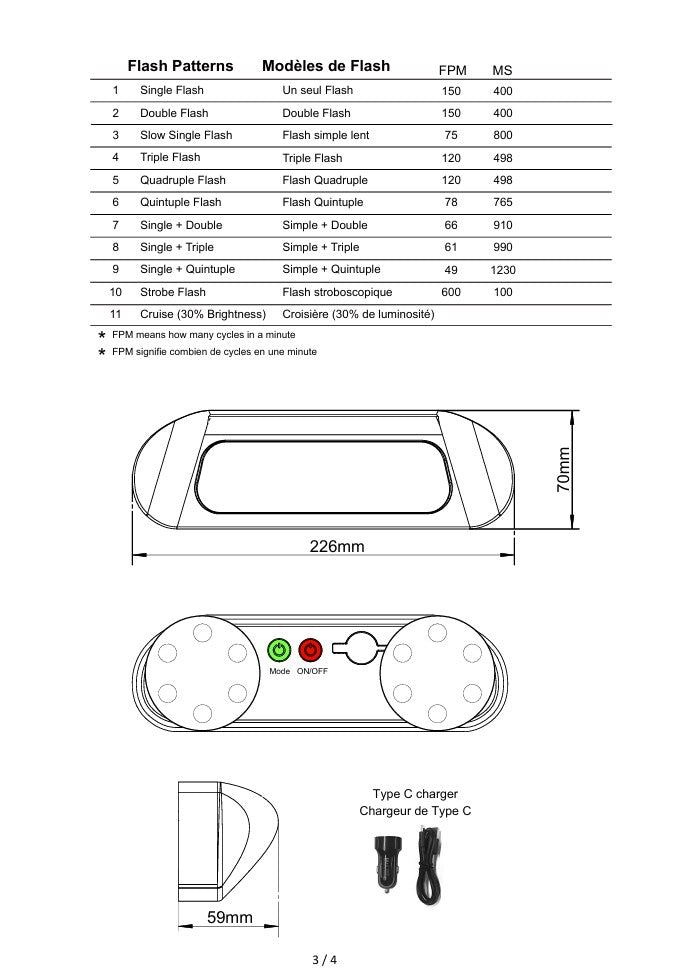 Black Wireless Work Light with Warning System and Motion Sensor
