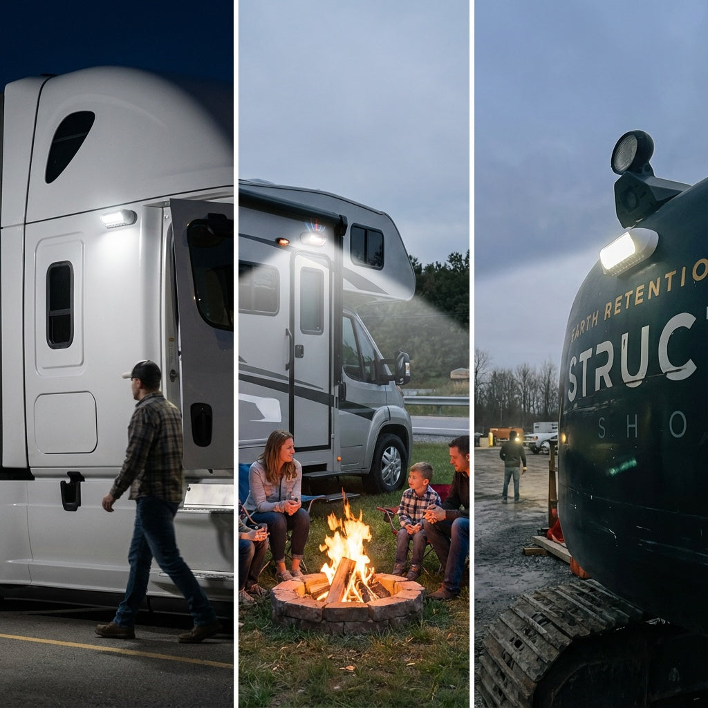 Wireless Work Light with Warning System and Motion Sensor