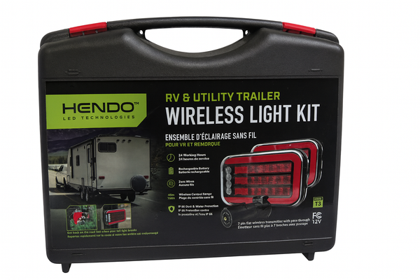 Refurbished Hendo T3 Wireless Trailer Light Kit – 7-Pin Flat RV Plug | Affordable Replacement