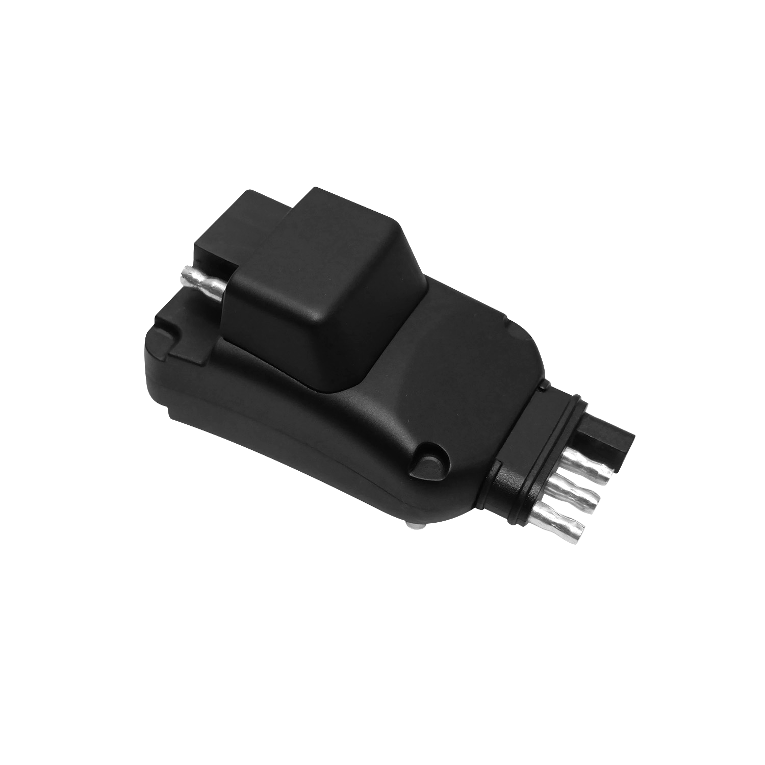HENDO T4PS Wireless Trailer Light Transmitter – 4-Pin Flat Plug Adapter for Wireless Trailer Light Kits, Plug-and-Play Tow Signal Transmitter