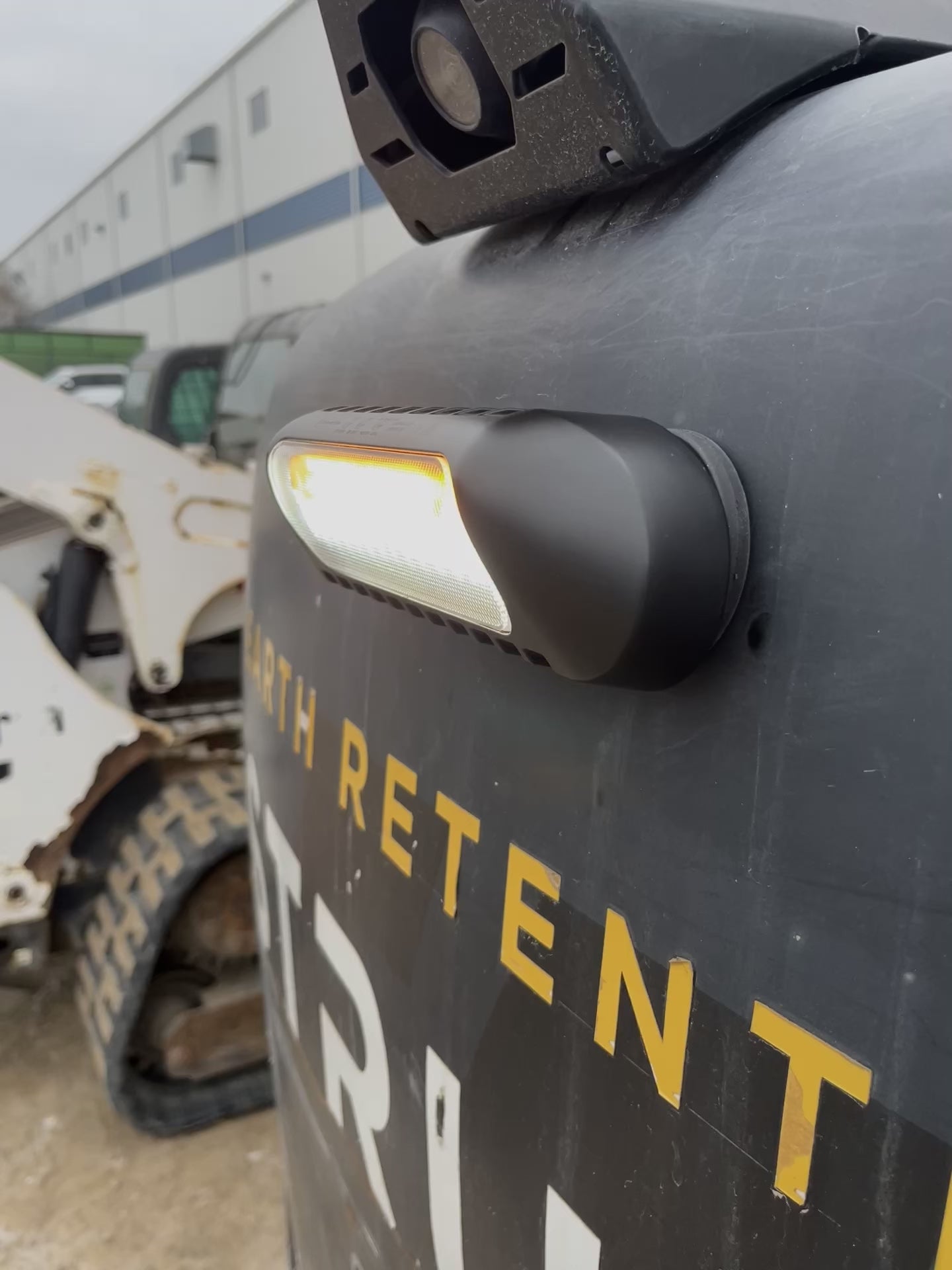 Black Wireless Work Light with Warning System and Motion Sensor