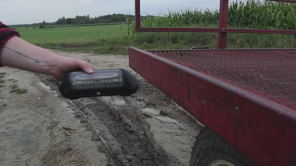 Black Wireless Work Light with Warning System and Motion Sensor